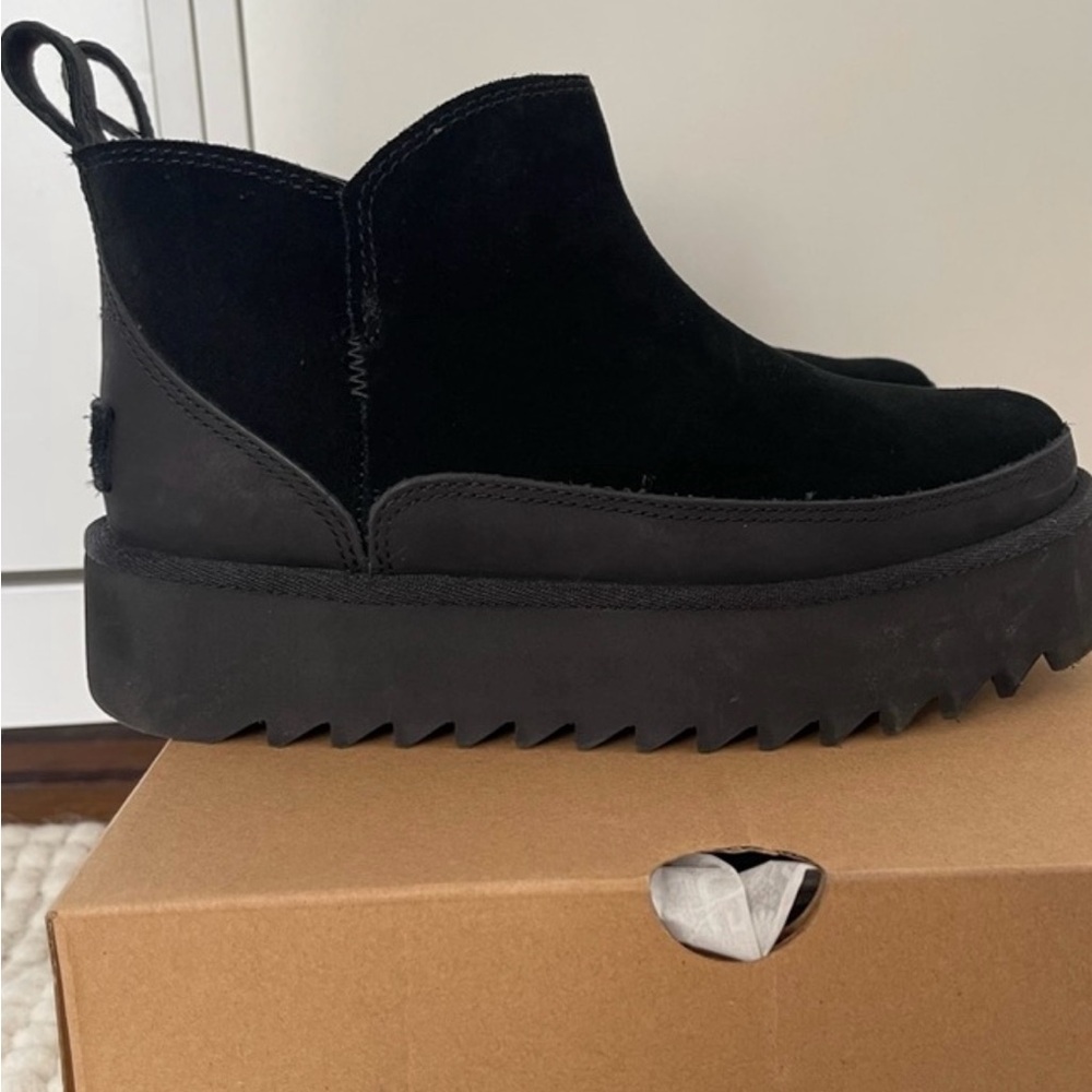 UGG Black Suede Ankle Booties